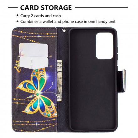 Housse Samsung Galaxy A72 4G / A72 5G Papillons Dorés Housse Samsung Galaxy A72 4G / A72 5G Papillons Dorés