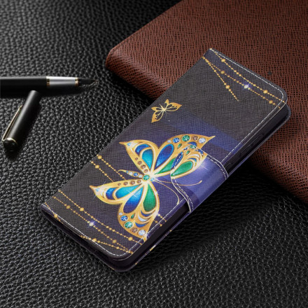 Housse Samsung Galaxy A72 4G / A72 5G Papillons Dorés Housse Samsung Galaxy A72 4G / A72 5G Papillons Dorés