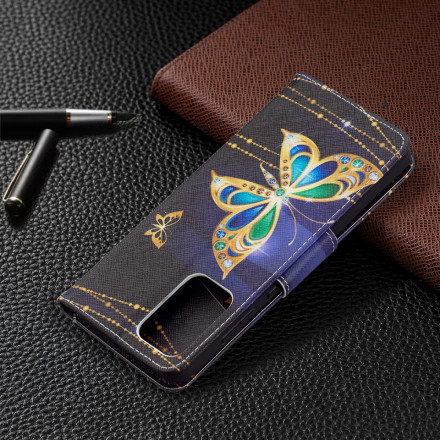 Housse Samsung Galaxy A72 4G / A72 5G Papillons Dorés Housse Samsung Galaxy A72 4G / A72 5G Papillons Dorés
