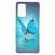Coque Samsung Galaxy A52 4G / A52 5G Papillon Bleu Fluorescente