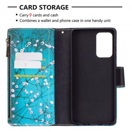 Housse Samsung Galaxy A72 4G / A72 5G Poche Zippée Arbre Housse Samsung Galaxy A72 4G / A72 5G Poche Zippée Arbre