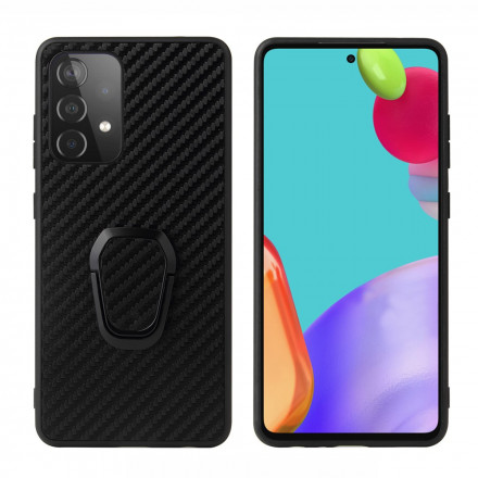 Coque Samsung Galaxy A52 4G / A52 5G Fibre Carbone Anneau-Support Coque Samsung Galaxy A52 4G / A52 5G Fibre Carbone Anneau-Support