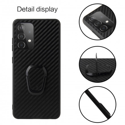 Coque Samsung Galaxy A52 4G / A52 5G Fibre Carbone Anneau-Support Coque Samsung Galaxy A52 4G / A52 5G Fibre Carbone Anneau-Support
