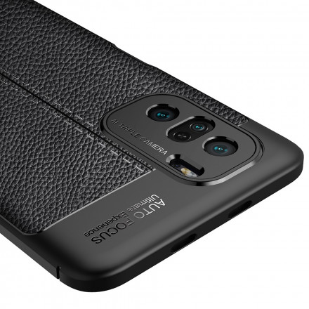 Coque Poco F3 Effet Cuir Litchi Double line Coque Poco F3 Effet Cuir Litchi Double line
