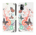 Housse Xiaomi Redmi Note 10 / Note 10s Papillons et Fleurs