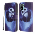 Housse Xiaomi Redmi Note 10 / Note 10s Panda Space à Lanière