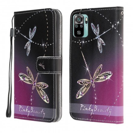 Housse Xiaomi Redmi Note 10 / Note 10s Libellules à Lanière Housse Xiaomi Redmi Note 10 / Note 10s Libellules à Lanière