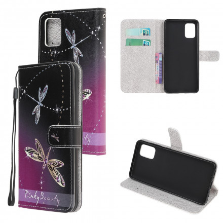Housse Xiaomi Redmi Note 10 / Note 10s Libellules à Lanière Housse Xiaomi Redmi Note 10 / Note 10s Libellules à Lanière