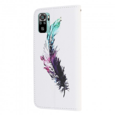 Housse Xiaomi Redmi Note 10 / Note 10s Plume à Lanière Housse Xiaomi Redmi Note 10 / Note 10s Plume à Lanière