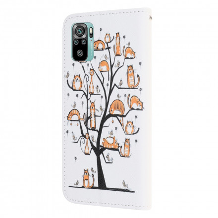 Housse Xiaomi Redmi Note 10 / Note 10s Funky Cats à Lanière