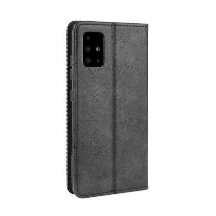 Flip Cover Samsung Galaxy A42 5G Effet Cuir Vintage Stylisé