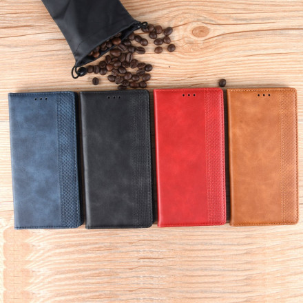 Flip Cover Samsung Galaxy A42 5G Effet Cuir Vintage Stylisé Flip Cover Samsung Galaxy A42 5G Effet Cuir Vintage Stylisé