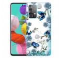 Coque Samsung Galaxy A32 4G Papillons et Fleurs Rétros