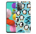 Coque Samsung Galaxy A32 4G Pingouins et Poissons