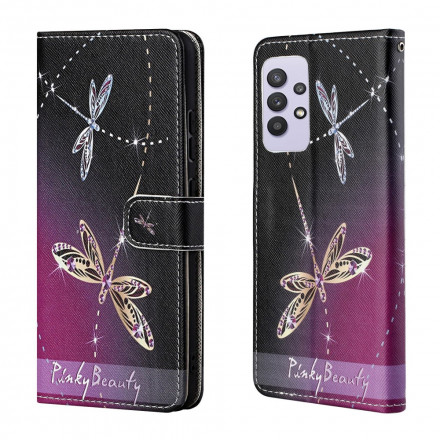 Housse Samsung Galaxy A32 4G Libellules à Lanière Housse Samsung Galaxy A32 4G Libellules à Lanière