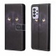 Housse Samsung Galaxy A32 4G Yeux de Chat Noir à Lanière Housse Samsung Galaxy A32 4G Yeux de Chat Noir à Lanière