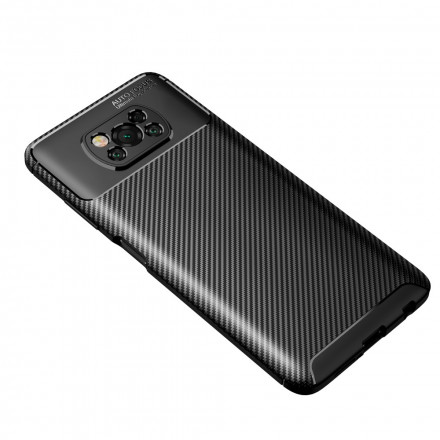 Coque Xiaomi Poco X3 Flexible Texture Fibre Carbone