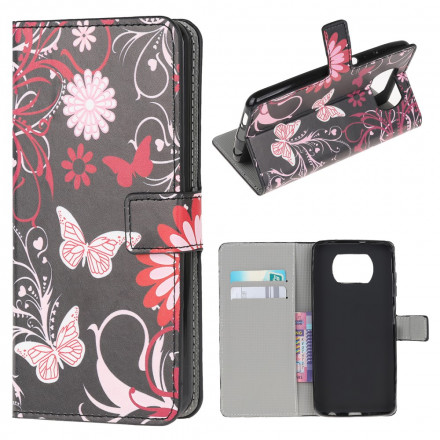 Housse Xiaomi Poco X3 Papillons et Fleurs Housse Xiaomi Poco X3 Papillons et Fleurs