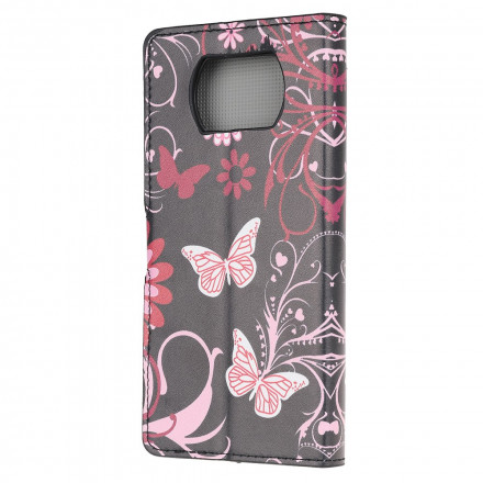 Housse Xiaomi Poco X3 Papillons et Fleurs Housse Xiaomi Poco X3 Papillons et Fleurs