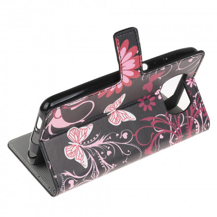 Housse Xiaomi Poco X3 Papillons et Fleurs Housse Xiaomi Poco X3 Papillons et Fleurs