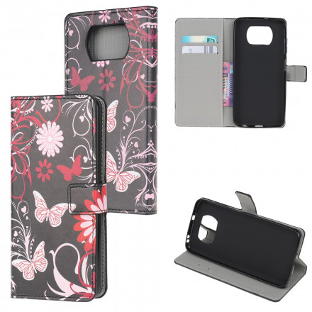 Housse Xiaomi Poco X3 Papillons et Fleurs Housse Xiaomi Poco X3 Papillons et Fleurs