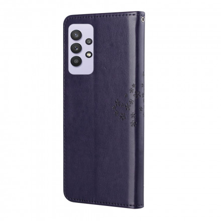 Housse Samsung Galaxy A32 4G Arbre et Hiboux à Lanière Housse Samsung Galaxy A32 4G Arbre et Hiboux à Lanière
