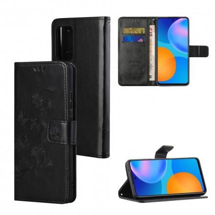 Housse Samsung Galaxy A32 4G Papillons et Fleurs à Lanière Housse Samsung Galaxy A32 4G Papillons et Fleurs à Lanière