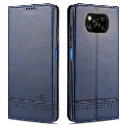 Flip Cover Poco X3 Style Cuir AZNS