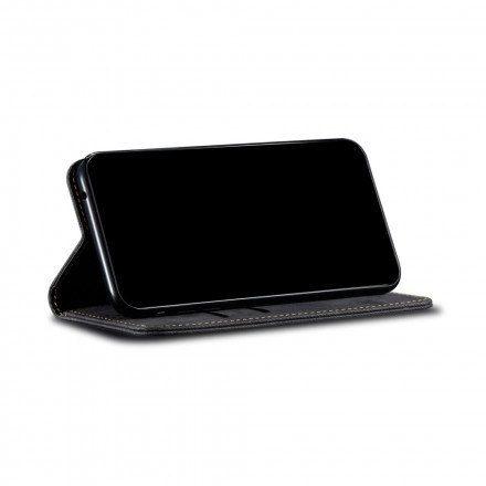 Flip Cover Xiaomi Redmi Note 10 / Note 10s Tissu Jeans Flip Cover Xiaomi Redmi Note 10 / Note 10s Tissu Jeans