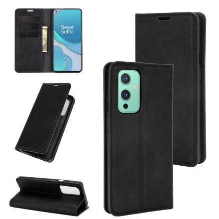 Flip Cover OnePlus 9 Effet Cuir Douceur Soie