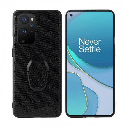 Coque OnePlus 9 Pro Paillettes Noires Anneau-Support Coque OnePlus 9 Pro Paillettes Noires Anneau-Support