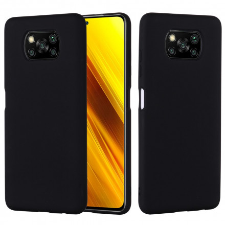 Coque Poco X3 Conception Silicone Liquide avec Lanière