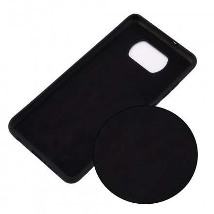 Coque Poco X3 Conception Silicone Liquide avec Lanière