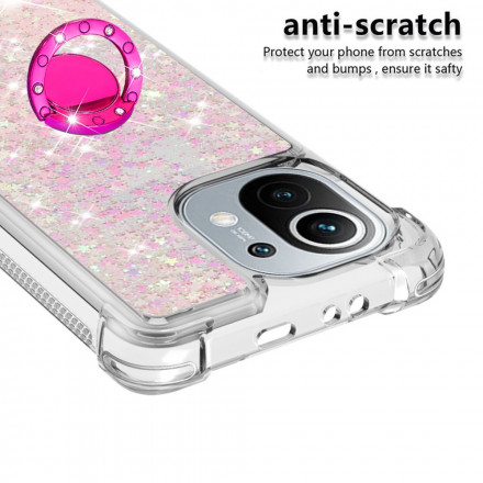 Coque Xiaomi Mi 11 Paillettes avec Anneau-Support Coque Xiaomi Mi 11 Paillettes avec Anneau-Support