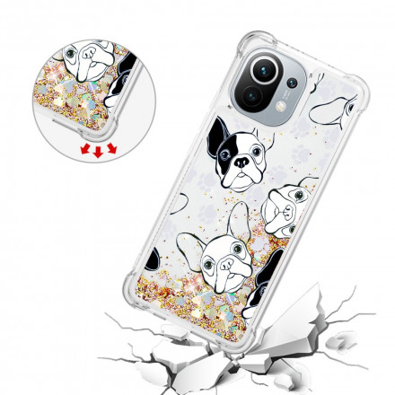 Coque Xiaomi Mi 11 Mr Chien Paillettes Coque Xiaomi Mi 11 Mr Chien Paillettes