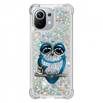 Coque Xiaomi Mi 11 Miss Hibou Paillettes Coque Xiaomi Mi 11 Miss Hibou Paillettes
