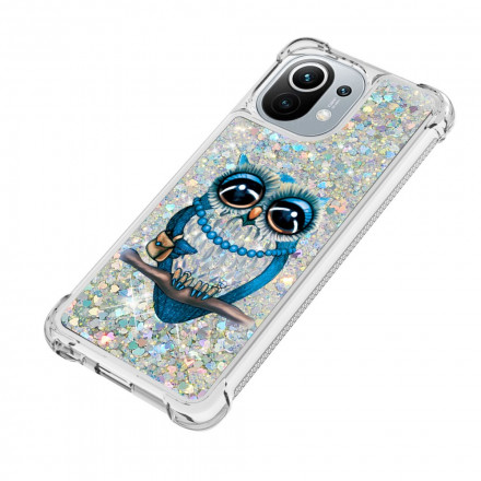 Coque Xiaomi Mi 11 Miss Hibou Paillettes Coque Xiaomi Mi 11 Miss Hibou Paillettes