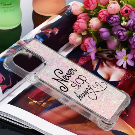 Coque Xiaomi Mi 11 Never Stop Dreaming Paillettes Coque Xiaomi Mi 11 Never Stop Dreaming Paillettes