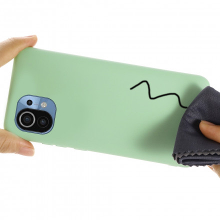 Coque Xiaomi Mi 11 Silicone Liquide Avec Lanière Coque Xiaomi Mi 11 Silicone Liquide Avec Lanière