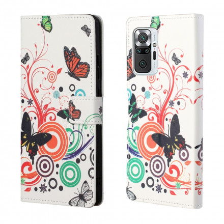 Housse Xiaomi Redmi Note 10 Pro Papillons et Fleurs Housse Xiaomi Redmi Note 10 Pro Papillons et Fleurs