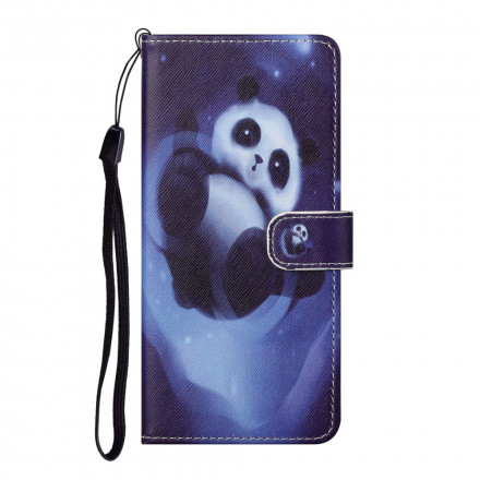 Housse Xiaomi Redmi Note 10 Pro Panda Space à Lanière