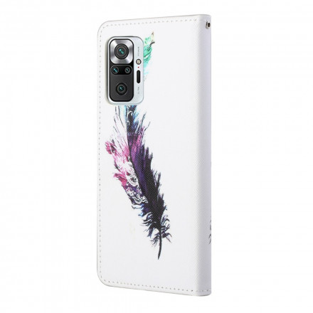Housse Xiaomi Redmi Note 10 Pro Plume à Lanière Housse Xiaomi Redmi Note 10 Pro Plume à Lanière
