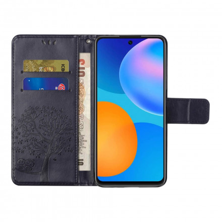 Housse Xiaomi Redmi Note 10 Pro Arbre et Hiboux à Lanière