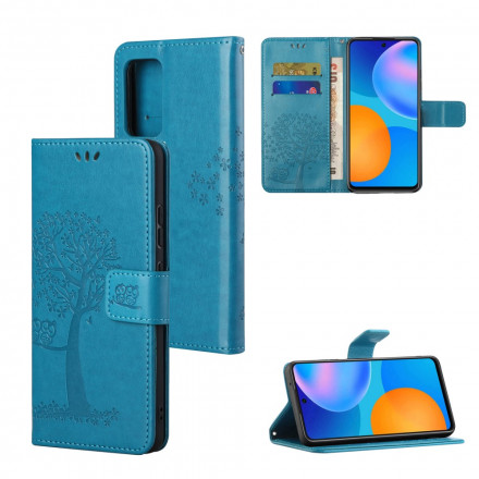 Housse Xiaomi Redmi Note 10 Pro Arbre et Hiboux à Lanière