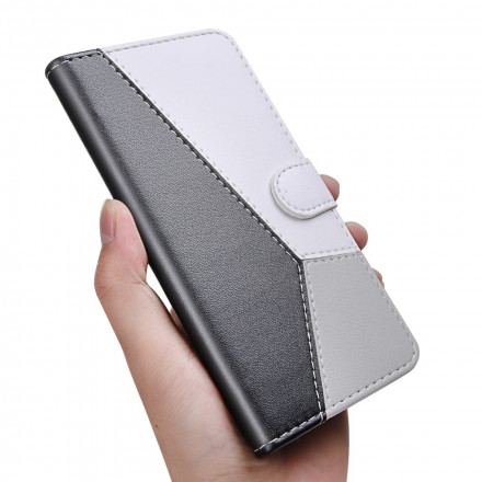 Housse Samsung Galaxy A12 Effet Cuir Tricolore Housse Samsung Galaxy A12 Effet Cuir Tricolore