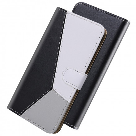 Housse Samsung Galaxy A12 Effet Cuir Tricolore Housse Samsung Galaxy A12 Effet Cuir Tricolore
