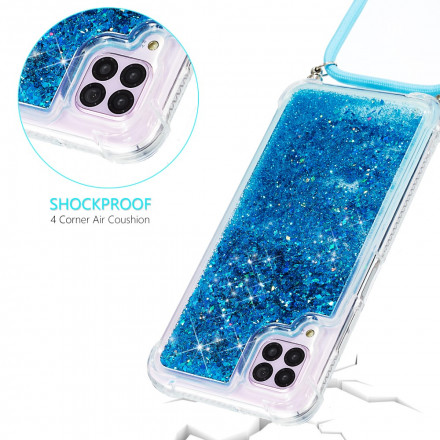 Coque Samsung Galaxy A12 Paillettes avec Cordon Coque Samsung Galaxy A12 Paillettes avec Cordon