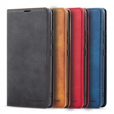 Flip Cover Samsung Galaxy A12 Effet Cuir FORWENW Flip Cover Samsung Galaxy A12 Effet Cuir FORWENW