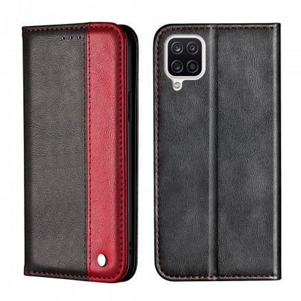 Flip Cover Samsung Galaxy A12 Bicolore Effet Cuir Flip Cover Samsung Galaxy A12 Bicolore Effet Cuir