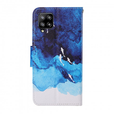 Housse Samsung Galaxy A12 Mer avec lanière Housse Samsung Galaxy A12 Mer avec lanière